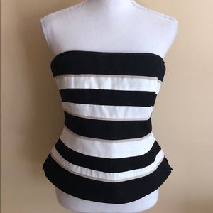 White House | Black Market Striped Bustier